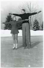 c1939 George Von Birgelen Original Stunt Stilt Skater Personal Photograph Pair picture