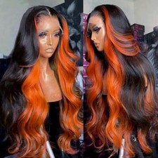 13x6 Lace Front Wigs Human Hair Pre Plucked Highlight 13x6 HD Lace Front Wigs Gi picture