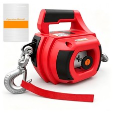 1000LBS Drill Powered Portable Handheld Winch 40FT, Anti-twist Alloy Steel Cable picture