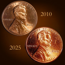 2010 & 2025 Lincoln Shield Penny Modern Era Pair picture
