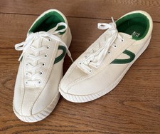 Tretorn Women's Nylite Canvas Original Sneakers Green/White Size 7.5 picture