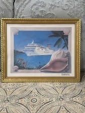 Set Vintage Retired Carnival Cruise  Fantasy & Imagination Print & Framed Art picture