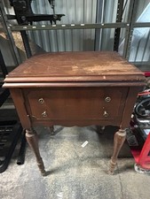 Franklin Portable Sewing Machine in Wooden Case / Attachments Antique 1930's picture