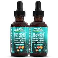 Clean Nutraceuticals Sea Moss Drops Supplement Liquid with Black Seed Oil Ashwag picture