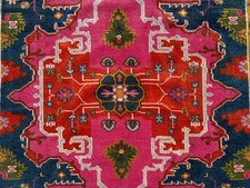 8x10 NEW WOOL RUG HANDMADE ORIENTAL handwoven pink orange blue oushak heriz 8x11 picture