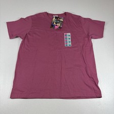 VTG Deadstock Hanes HanesWear Her Way T Shirt Single Stitch Dark Pink Medium NEW picture