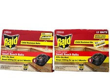 2 Boxes Raid Double Control Small Roach Baits 12 each 24 Total. picture