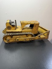NYLINT Vintage 1970s 4200 Bulldozer Yellow Pressed Steel Toy Made In The USA picture