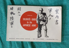 WW2 1944 Soldier's Guide to the Japanese Army picture