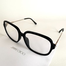 JIMMY CHOO JC326/F Eyeglass Frames Asian Fit Gloss Black Gold Demo Lens Italy picture