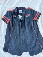 Harley-Davidson Women’s Large Black Orange Staff Button-Up Shirt - New With Tags picture