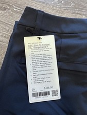 Lululemon Men's ABC Slim-Fit 5 Pocket Pant 30L Warpstreme Blue NWT picture