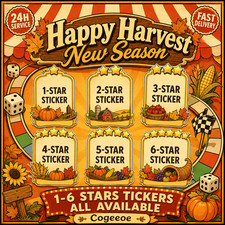 The Happy-H New Album Mono-poly Go 1-6⭐ All Stickers Available Golden Stickers picture