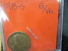 1913-S LINCOLN WHEAT CENT G/VG     120 picture