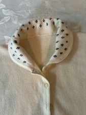 Vtg 1950s Pringle of Scotland 100% Cashmere Cardigan Excellent Cream XS S picture