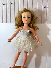 Vtg 1950s Ideal Miss Revlon Ballerina Fashion Doll Original Silver Tutu Dress 18 picture