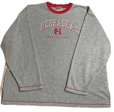 Vtg Nebraska Cornhuskers Sweatshirt Crewneck Embroidered Sport Attack Mens Sz XL picture