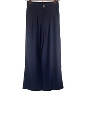 New AndtheWhy California Linen Blend Pants Dark Navy Size Small picture