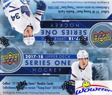 2017/18 UD Series 1 Hockey Factory Sealed 24 Pack Retail Box-6 Young Guns+Jersey picture