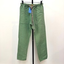 Dr. Collector's P38 Linen Cotton Basil Pants Medium NEW Green Relaxed Fit Rope picture