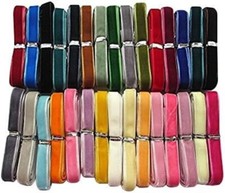 Velvet Ribbon 30 Assorted Colors 3/8