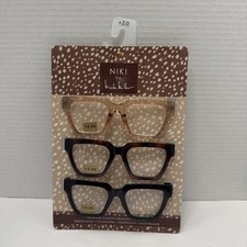 NIKI By NICOLE MILLER  3 Pack Reading Glasses +2.00 Readers NEW picture