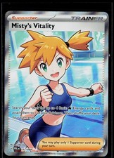 Misty's Vitality 111/084 Ultra Rare Pitch Black Pokemon Holo Lightly Played picture