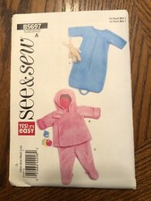 NEW INFANT UNCUT BUTTERICK SEE & SEW B5697 Sewing Pattern JACKET PANTS (Nbr-Lrg) picture
