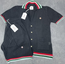 CASABLANCA Mens Black Knitwear Bottom and Top LARGE picture