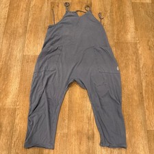 FP Movement Drop Crotch Jumpsuit Womens Large L Blue Sleeveless Hot Shot picture
