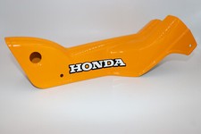1978 Honda TRAIL90 DOWN TUBE COVER w/ Decal Installed BRIGHT YELLOW OEM Matched picture