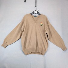 Vintage Glenmuir Lambswool V-Neck Sweater Mens XL Old Links Golf Club Scotland picture
