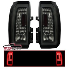Black/Smoke Tail Lights Fits 2015-2020 GMC Yukon XL LED Brake Lamps Left+Right picture