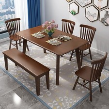 BALANBO Dining Bench Table Solid Wood Multi Purpose Storage Entryway Rustic picture