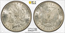 1880-O MORGAN SILVER DOLLAR PCGS MS62 JUST GRADED TOUGHER IN MS picture