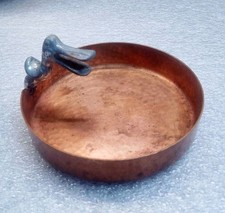 Antique Hickok Copper Valet Tray W/Duck Rare picture