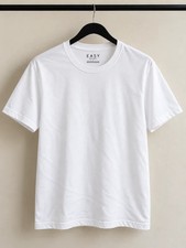 EASY White 100% Cotton T-Shirt – Size L picture