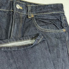 Zara Dark Wash Straight Leg Denim Jeans Indigo High Waisted Cotton Womens 10 picture