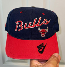 Nike vintage Chicago Bulls National Basketball NBA Blue Red Snapback Hat Cap picture