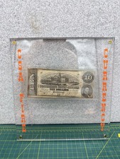 1863 $10 Confederate Note T-59 Richmond 2nd Series Framed w/ COA Atlanta Hoard picture