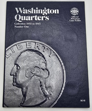 Whitman Blue Coin Folder 9018 Washington Quarter 1932-1945 Album Book 25 cent LN picture