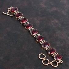 New Year Sale Copper Oval Natural Mozambique Garnet Anniversary Bracelet Jewelry picture