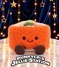 Jellycat CODHI CALIFORNIAN ROLL NWT Exclusive Sushi RARE Free Vinyl Sticker picture