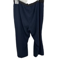 Catherines Navy Blue Stretch Pull In Wide Leg Pants Womens Plus Size 2XWP Casual picture
