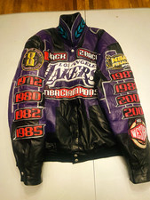 Jeff Hamilton vintage LA Lakers NBA Finals Champions collectors leather jacket picture