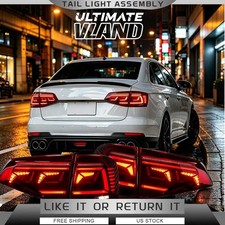 VLAND LED RED LENS TailLights For VW Jetta MK6 2015-2018 W/Start-up Animation X2 picture