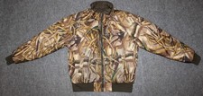 CABELA'S REVERSIBLE BOMBER JACKET Hunting Wetlands Camo Insulated sz M Jacket picture