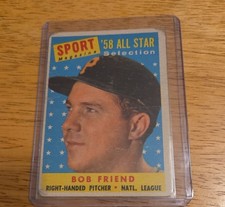 1958 Topps - Sport Magazine '58 All Star Selection Bob Friend #492 picture