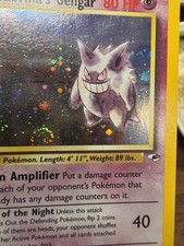 🌀 Sabrina's Gengar Holo Rare Gym Heroes  14/132 Pokemon Card - WOTC 2000 SWIRL picture