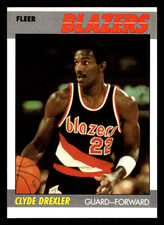 Clyde Drexler 1987-88 Fleer #30 Portland Trail Blazers NBA Basketball Card picture